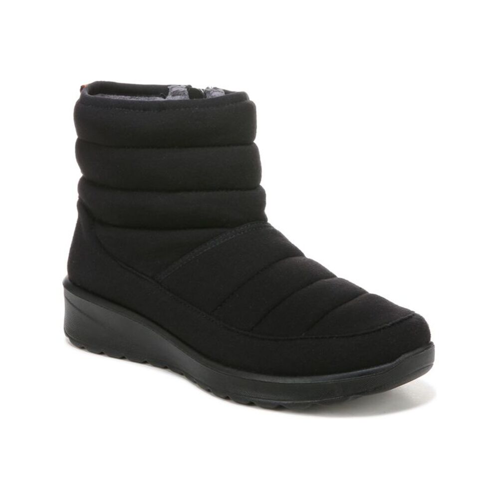 Bzees Black Quilted Lace-Up Bootie